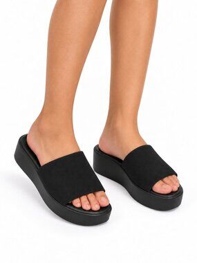 Torrid Women's Black Platform Slide Sandals, 6WW